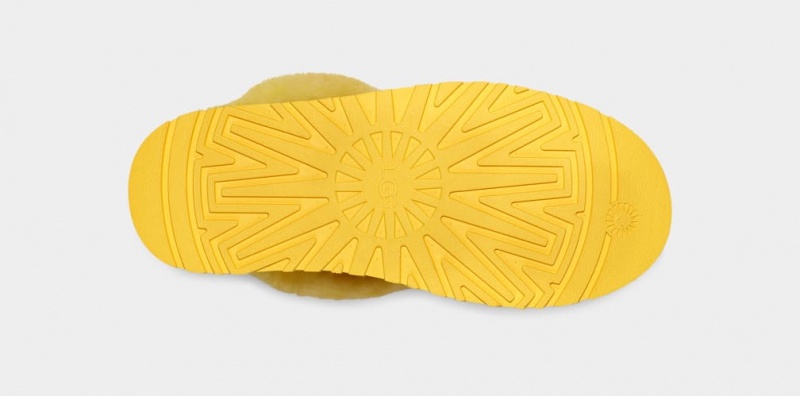 Ugg Disquette Scatter Graphic Women's Slippers Yellow | QUHWTVM-14