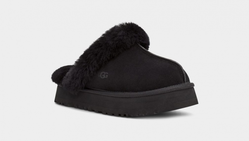 Ugg Disquette Women's Slippers Black | MPXIYGR-37