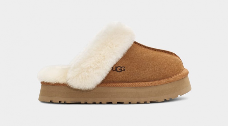 Ugg Disquette Women\'s Slippers Brown | DAGZUVF-03