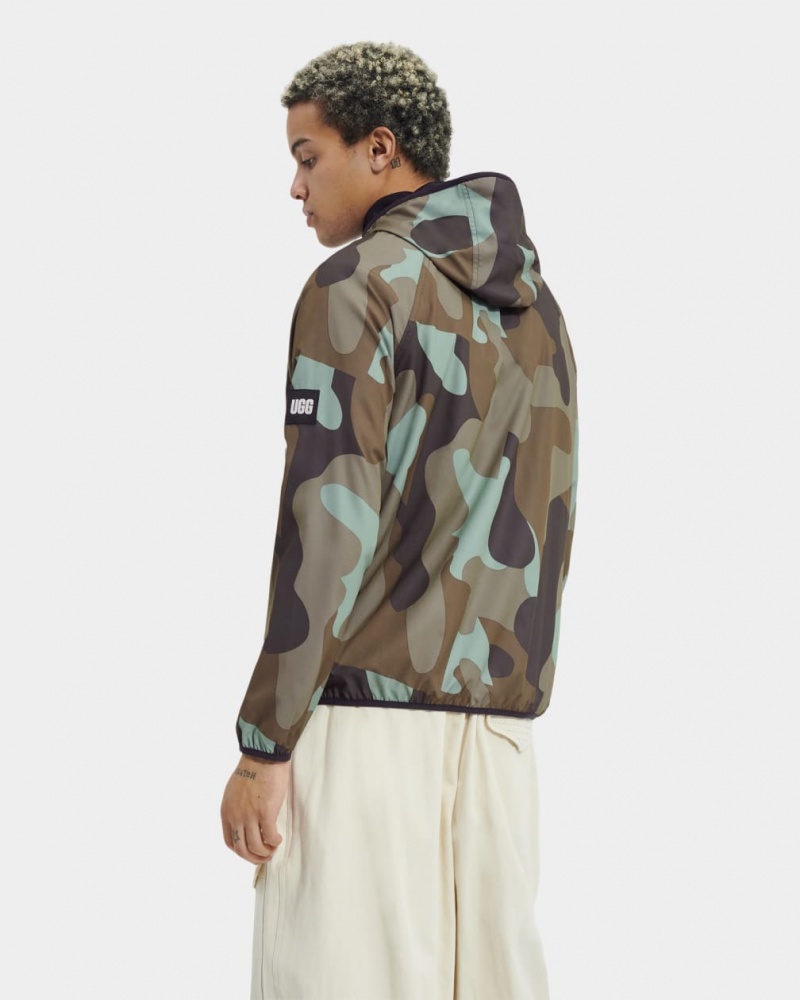 Ugg Edison Print Men's Sweatshirt Green | IMVPAKQ-89