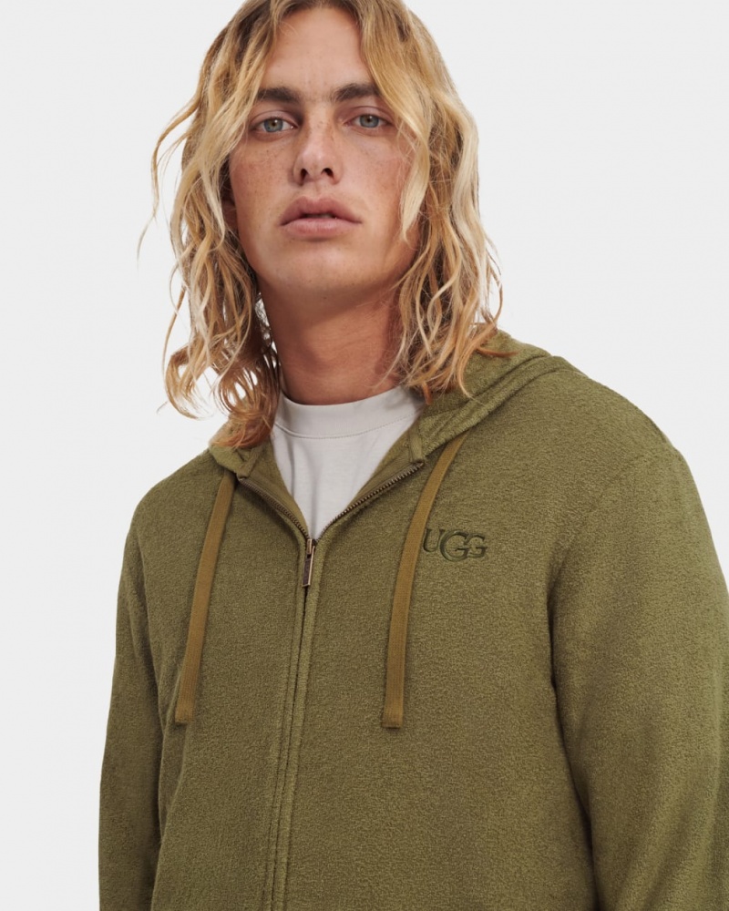 Ugg Edmond Men's Sweatshirt Olive | CHDYBEM-41