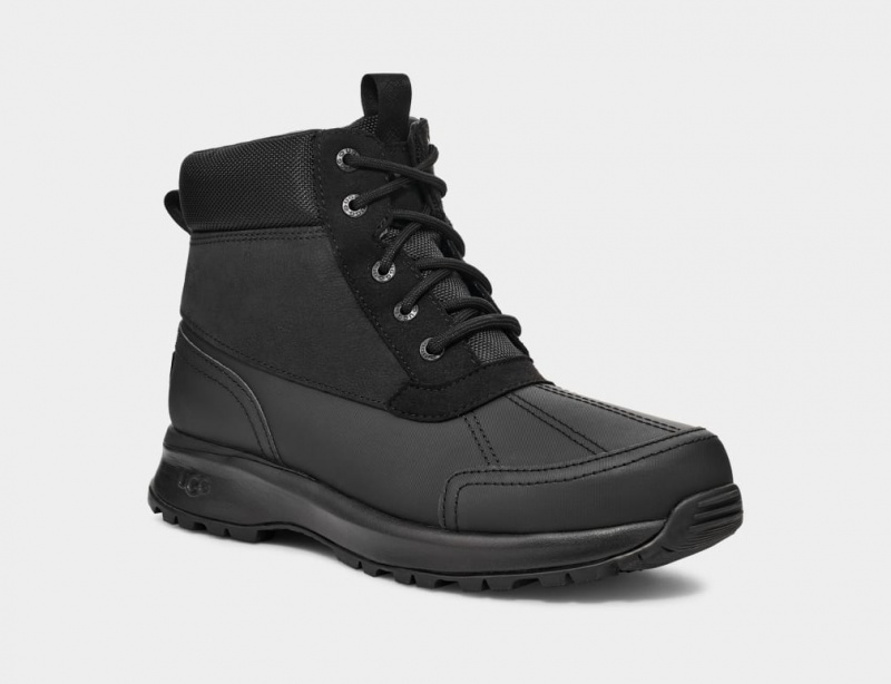 Ugg Emmett Duck Men's Boots Black | YQNJZBH-80