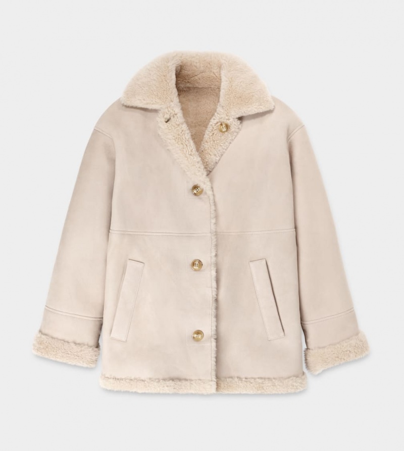 Ugg Faydon Reversible Shearling Women's Jackets Brown | NAWZJLT-32