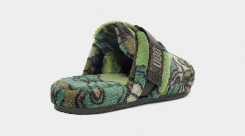 Ugg Fluff It Calio Men's Slippers Green | LIMFXUY-80