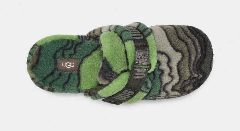 Ugg Fluff It Calio Men's Slippers Green | LIMFXUY-80