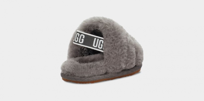 Ugg Fluff Yeah And Lovey Kids' Slippers Grey | UTOGMWF-73