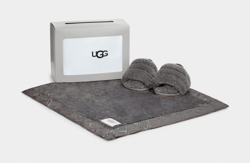 Ugg Fluff Yeah And Lovey Kids\' Slippers Grey | UTOGMWF-73