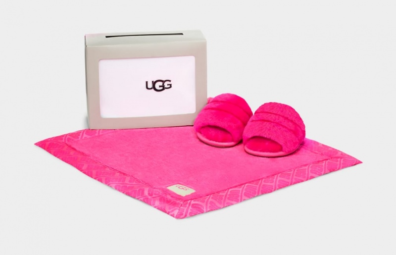 Ugg Fluff Yeah And Lovey Kids\' Slippers Rose | OAKPNZH-18