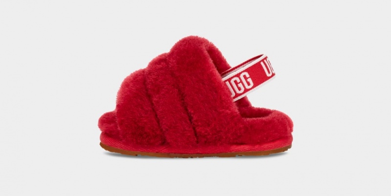 Ugg Fluff Yeah And Lovey Kids' Slippers Red | ORYLTMW-74