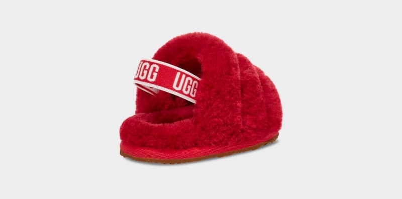 Ugg Fluff Yeah And Lovey Kids' Slippers Red | ORYLTMW-74