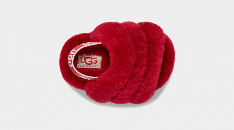 Ugg Fluff Yeah And Lovey Kids' Slippers Red | ORYLTMW-74