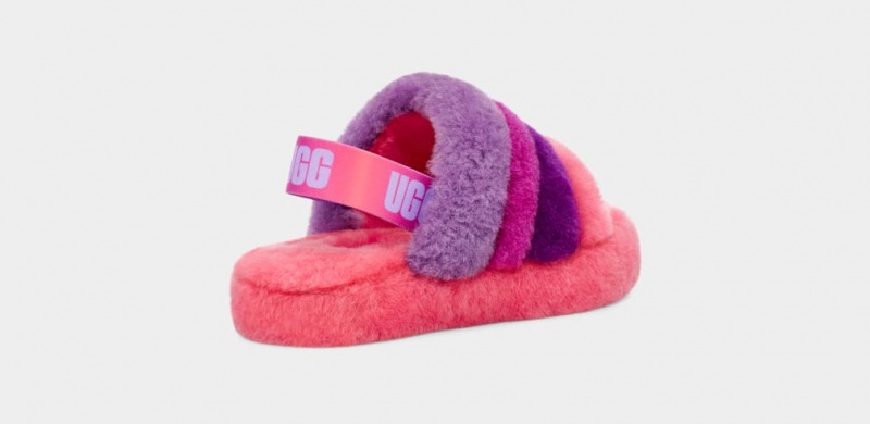 Ugg Fluff Yeah Multi Kids' Slippers Pink / Purple / Multicolor | QEAHBJX-40