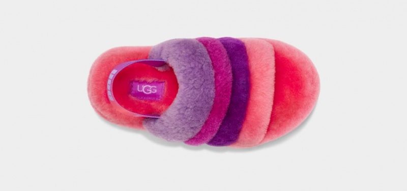 Ugg Fluff Yeah Multi Kids' Slippers Pink / Purple / Multicolor | QEAHBJX-40