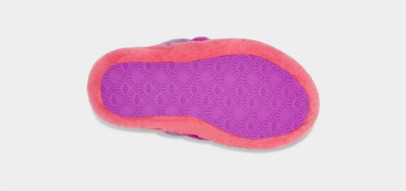 Ugg Fluff Yeah Multi Kids' Slippers Pink / Purple / Multicolor | QEAHBJX-40