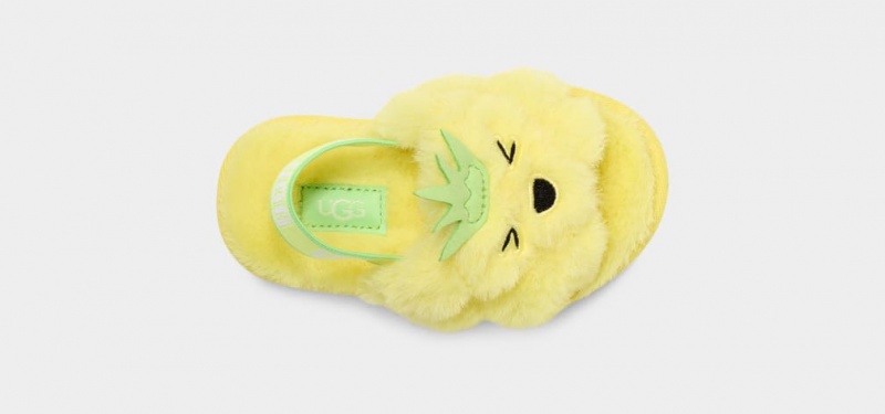 Ugg Fluff Yeah Pineapple Stuffie Kids' Slippers Yellow | JKFDUBQ-49