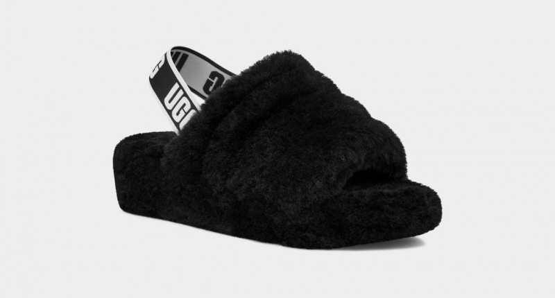 Ugg Fluff Yeah Women's Slides Black | ZIJNMYC-58