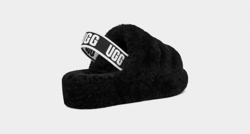 Ugg Fluff Yeah Women's Slides Black | ZIJNMYC-58