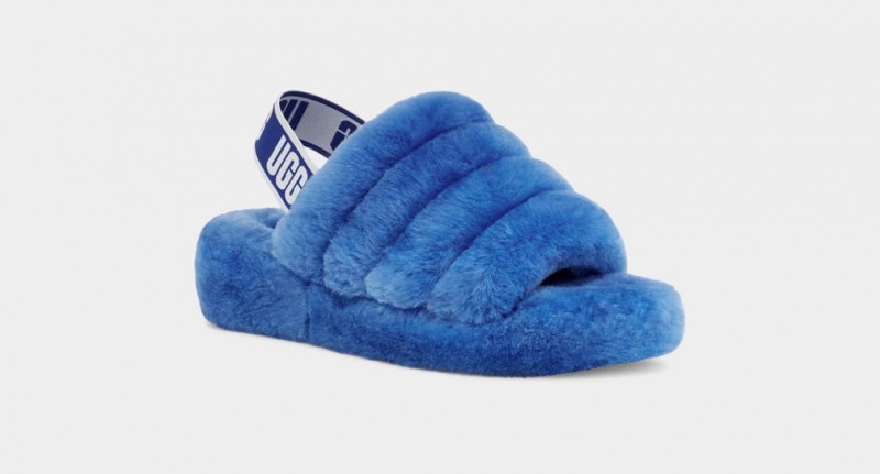 Ugg Fluff Yeah Women's Slides Blue | PNZXALE-20