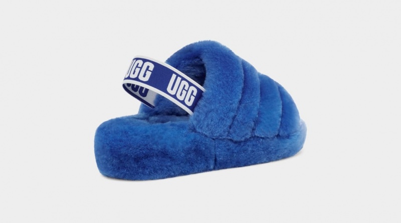 Ugg Fluff Yeah Women's Slides Blue | PNZXALE-20