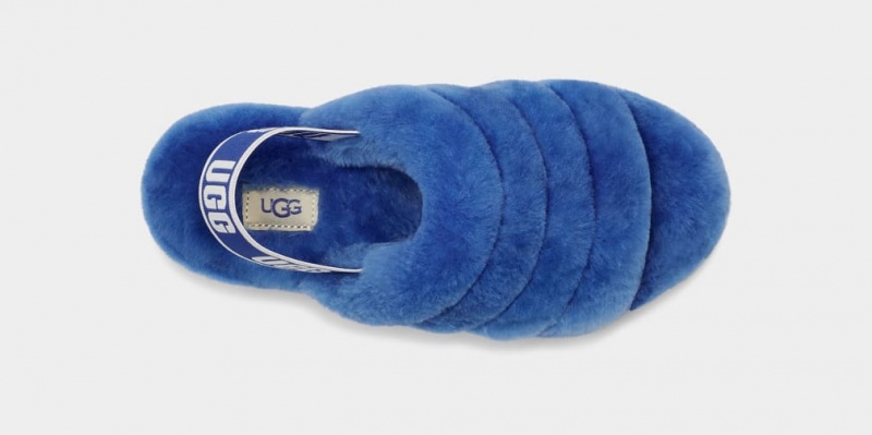 Ugg Fluff Yeah Women's Slides Blue | PNZXALE-20