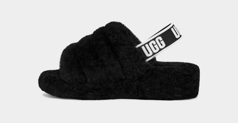 Ugg Fluff Yeah Women's Slippers Black | UDQRBMH-26