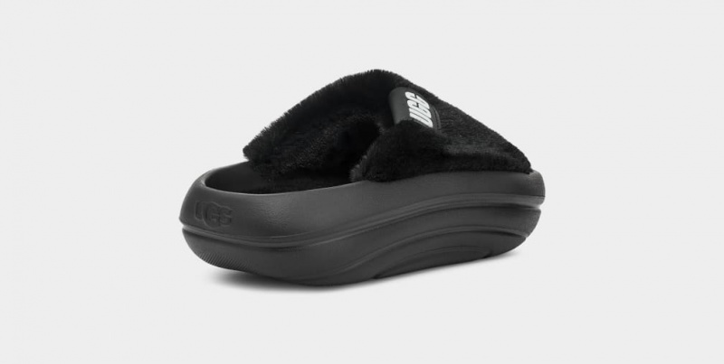 Ugg FoamOplush Women's Slides Black | AXGKMTS-39