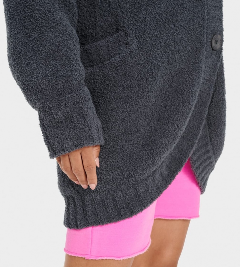 Ugg Franca Travel Women's Cardigan Obsidian | ITMYDSN-60