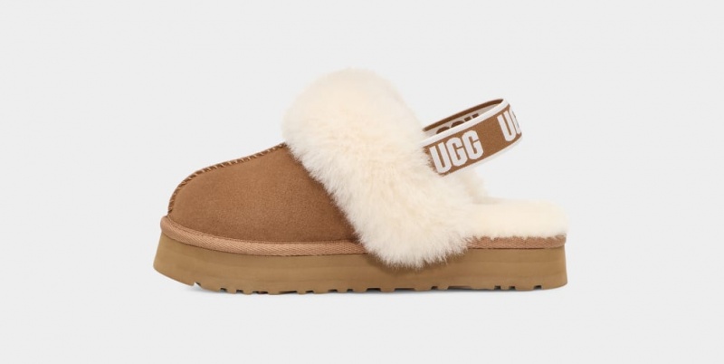 Ugg Funkette Kids' Slippers Brown | SPAHUNT-89