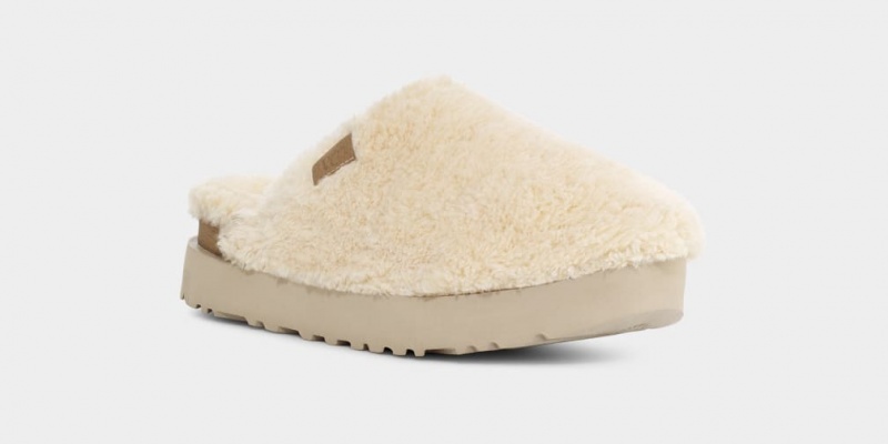 Ugg Fuzz Sugar Women's Moccasins Beige | YQZKEHA-24