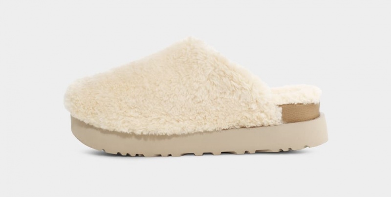 Ugg Fuzz Sugar Women's Moccasins Beige | YQZKEHA-24