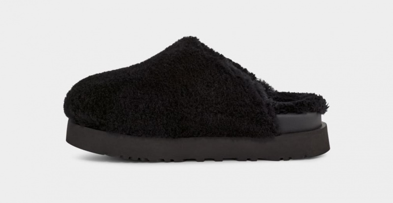 Ugg Fuzz Sugar Women's Moccasins Black | YEHJIVN-89