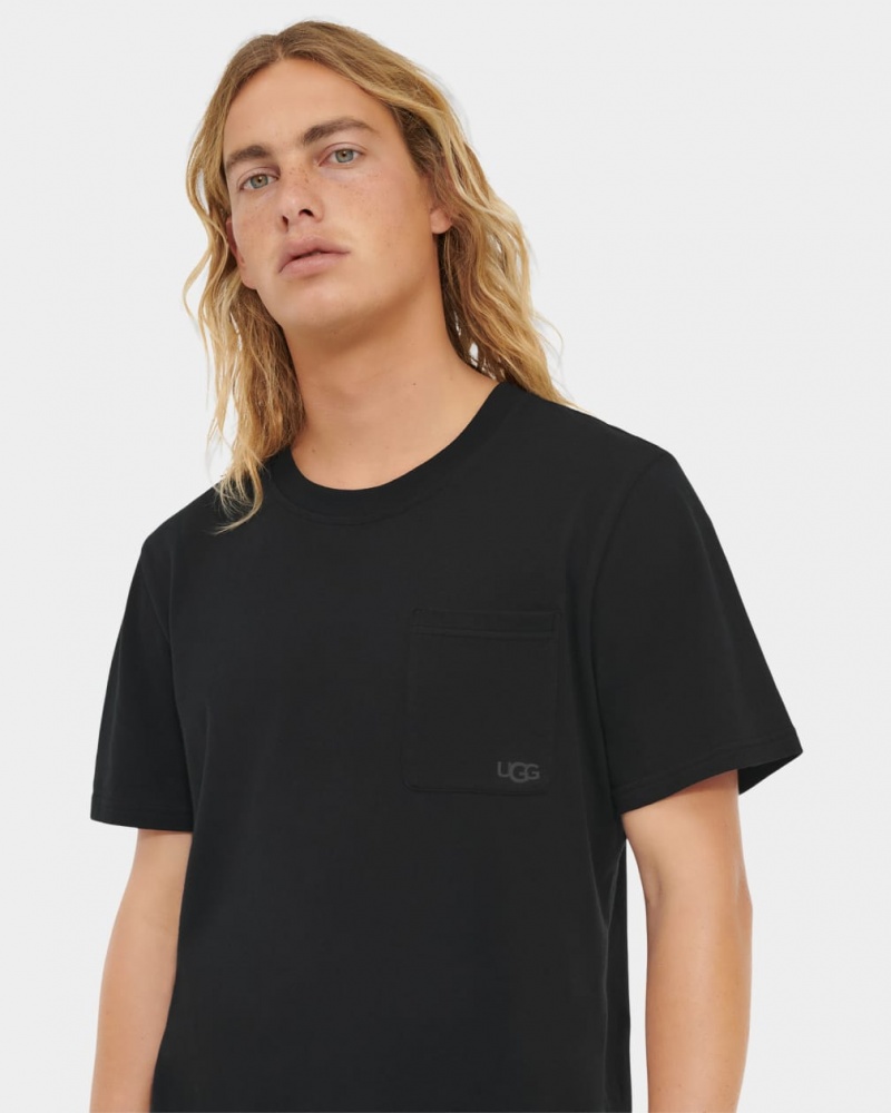 Ugg Garrett Crewneck Men's Tops Black | VUTJFMI-45