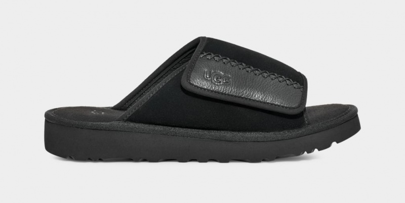 Ugg Goldencoast Men\'s Slides Black | OKDJTSB-27