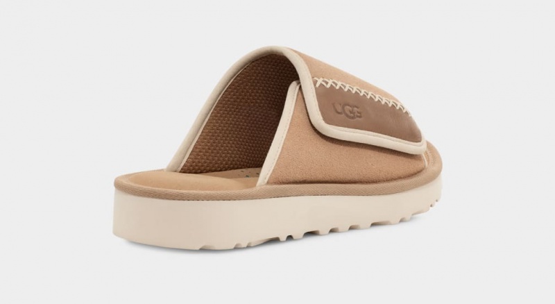 Ugg Goldencoast Men's Slides Brown | PMUHJEN-64