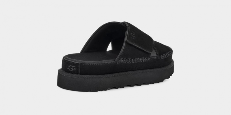 Ugg Goldenstar Cross Women's Slides Black | OMTAGJU-24