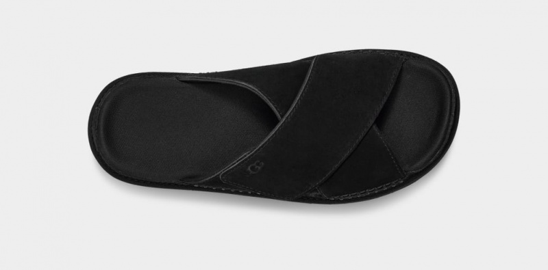 Ugg Goldenstar Cross Women's Slides Black | OMTAGJU-24