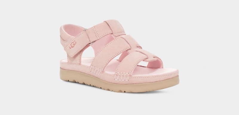 Ugg Goldenstar Strap Kids' Sandals Pink | JXVBCED-28