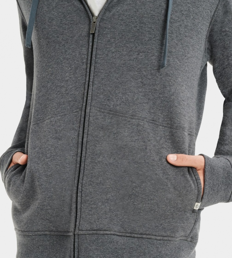 Ugg Gordon Zipped Men's Hoodie Grey | VDKLFCA-17