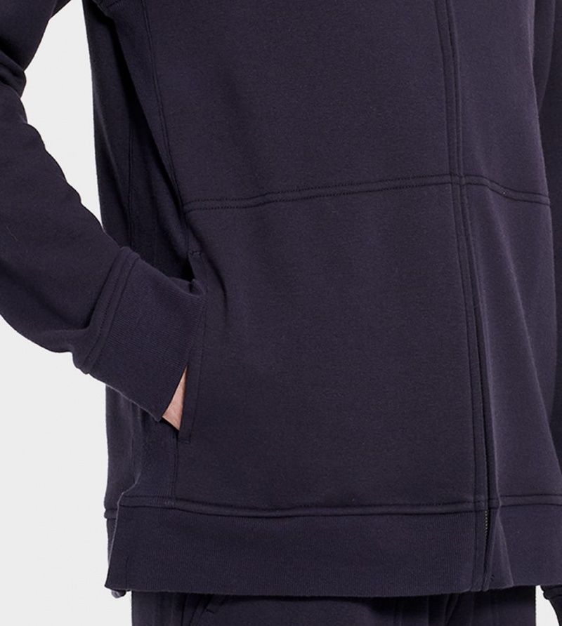 Ugg Gordon Zipped Men's Hoodie Navy | FTZDLBC-85