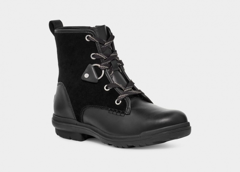 Ugg Hapsburg Hiker Women's Boots Black | PDEFXQW-01