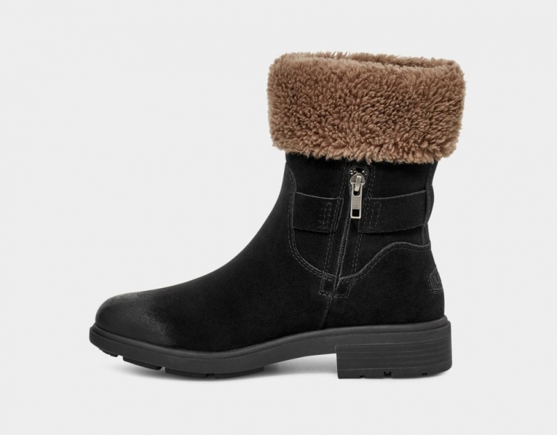 Ugg Harrison Cuff Women's Boots Black | LZVRDFK-91