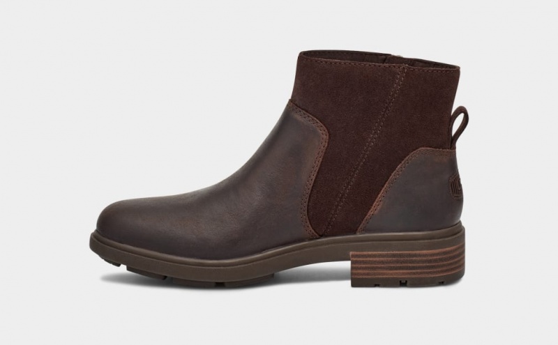 Ugg Harrison Zip Suede Women's Boots Brown | VKHLZPE-63