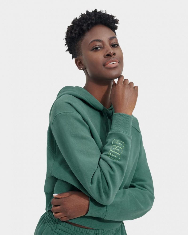 Ugg Helene Women's Hoodie Green | VNQLWCF-10