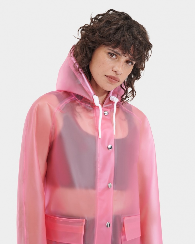 Ugg Hutton Rain Women's Jackets Pink | DOQVWHR-70