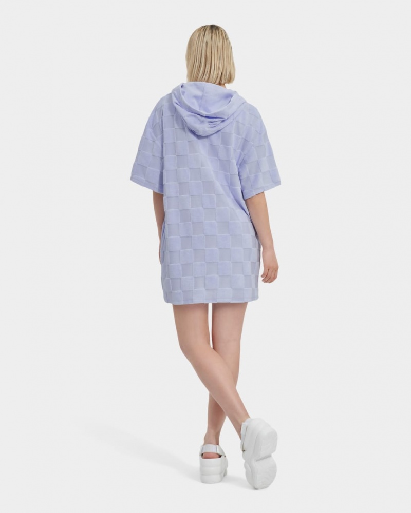 Ugg Kassey Hooded Check Women's Dress Purple | DTMRPKQ-89