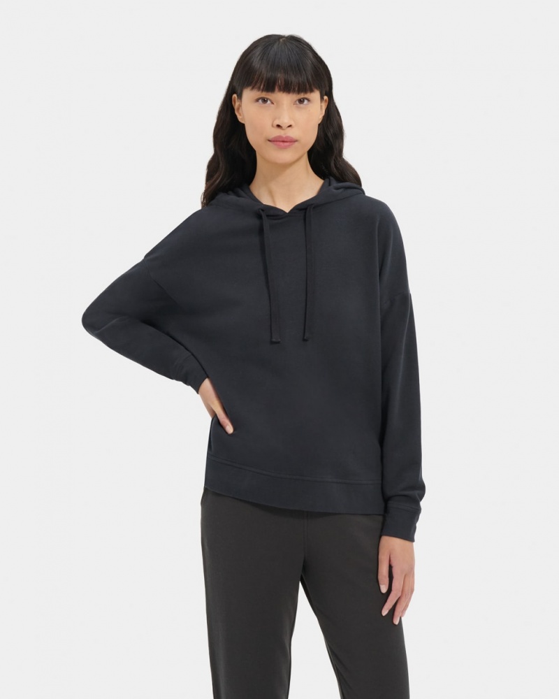 Ugg Kyree Micro Terry Women's Hoodie Black | LWFVPXK-59