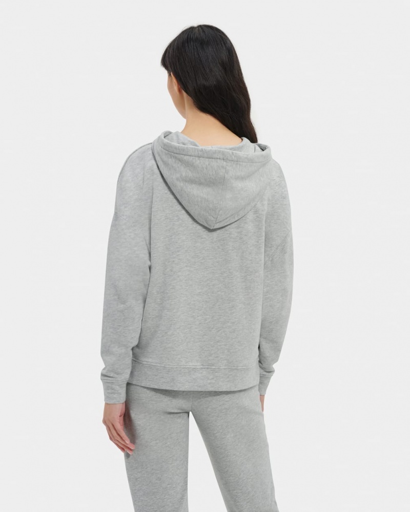 Ugg Kyree Micro Terry Women's Hoodie Grey | CDRZFAK-63