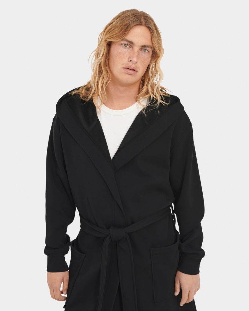 Ugg Leeland Robe Men's Sleepwear Black | BERVHUT-46