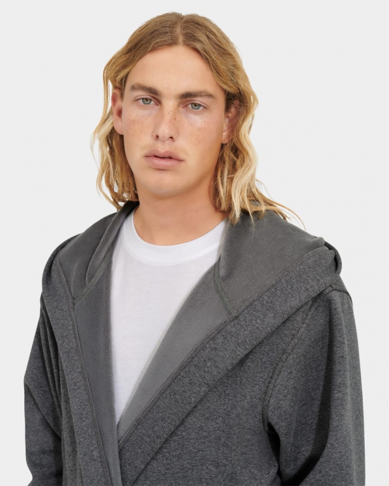 Ugg Leeland Robe Men's Sleepwear Grey | BSWHKOJ-57