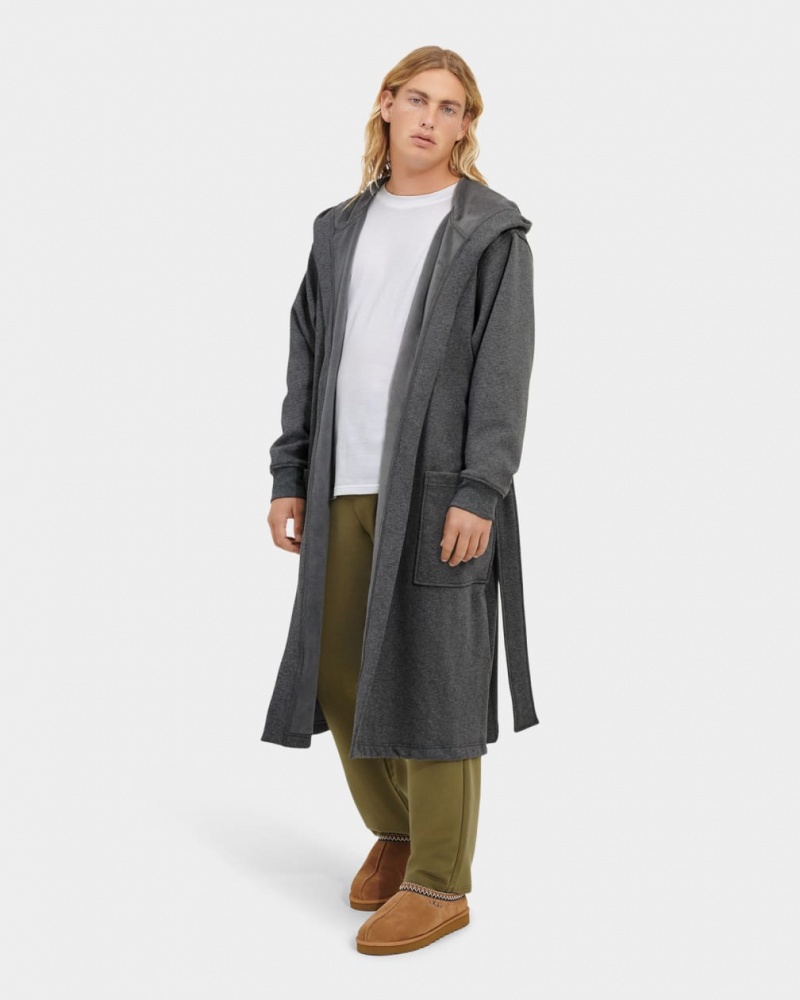 Ugg Leeland Robe Men\'s Sleepwear Grey | BSWHKOJ-57